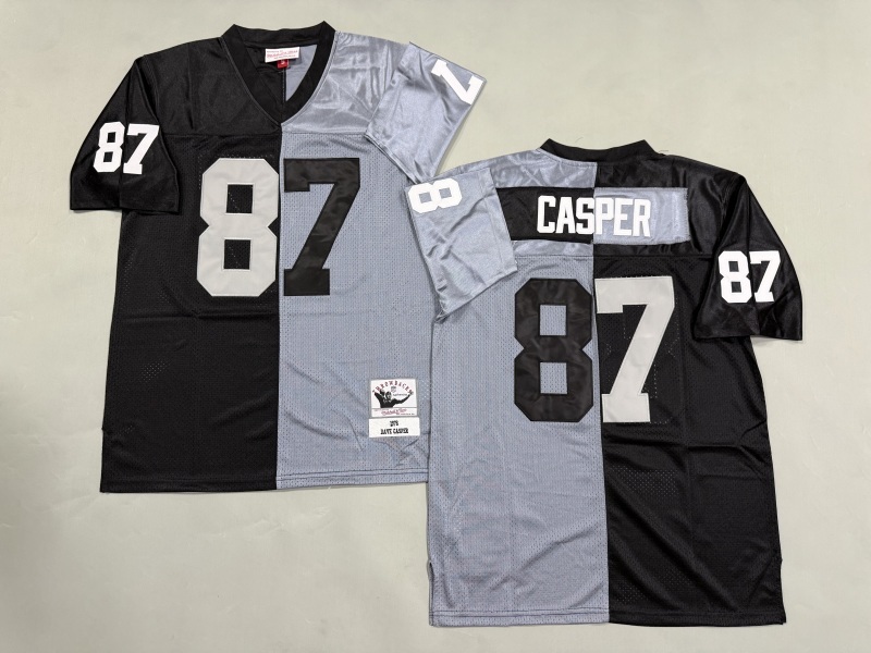 Men 2025 Nike Oakland Raiders #87 Casper black grey Throwback Limited NFL Jersey style 001->oakland raiders->NFL Jersey